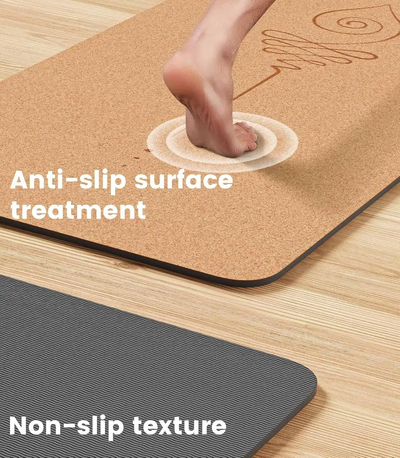 recycled cork yoga mat