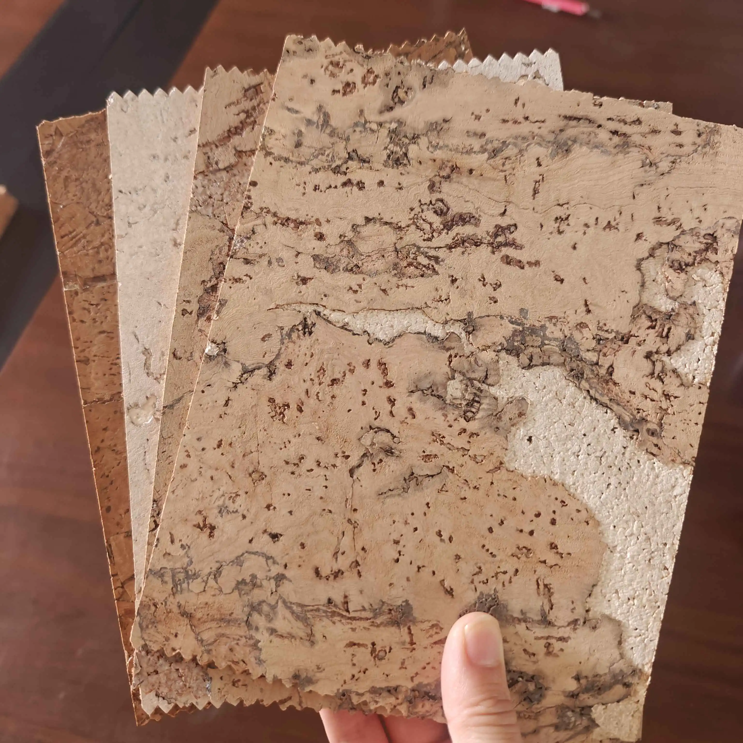 cork tiles wall decorativa