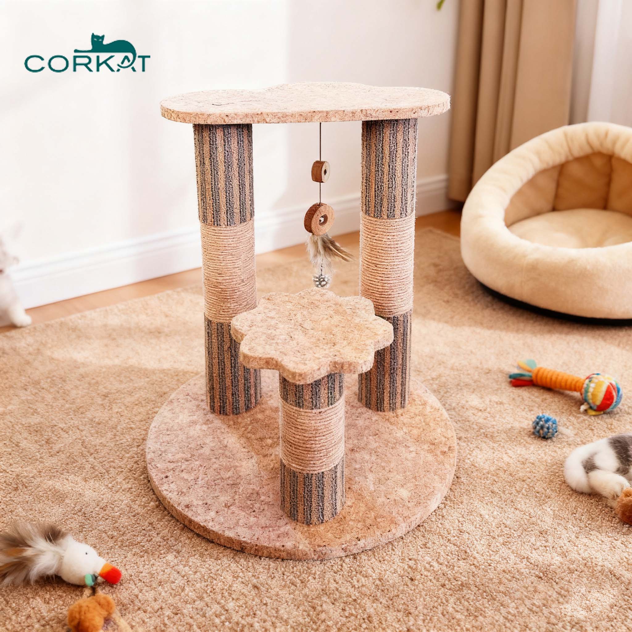 Durable cat scratching post