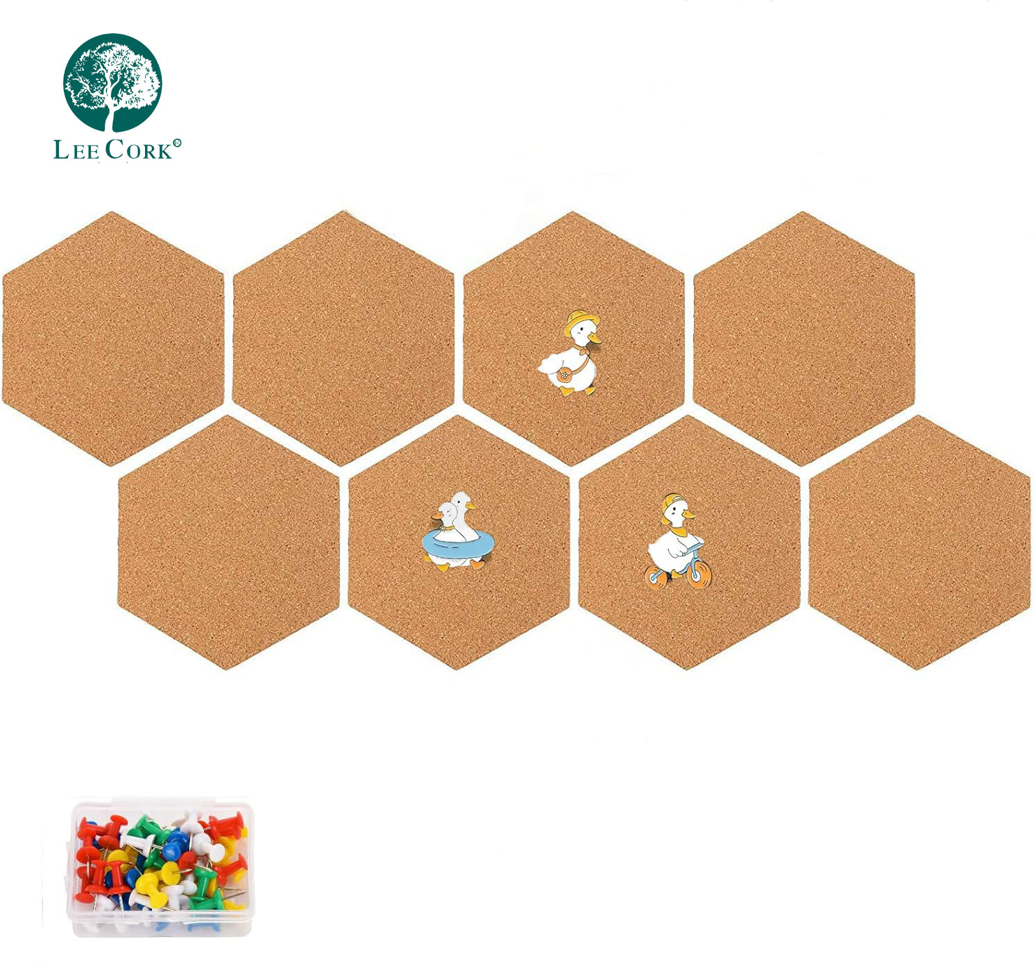 hexagon cork board tiles